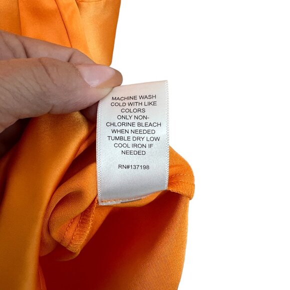 NWT House of Harlow 1960 + Revolve Orange Long Sleeve Shirt Dress. Woman's Sz M - Picture 8 of 9